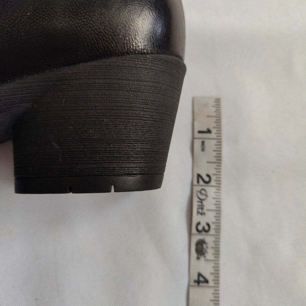 Dansko Roxanne Black Leather Mary Jane Block Heel Clogs Pumps Sz 6 Career Office - Picture 9 of 9